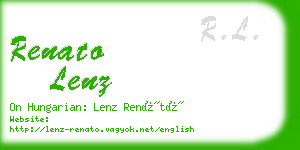 renato lenz business card